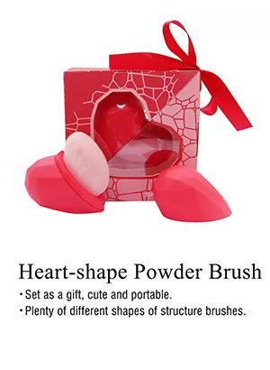 Heart-shape powder brush